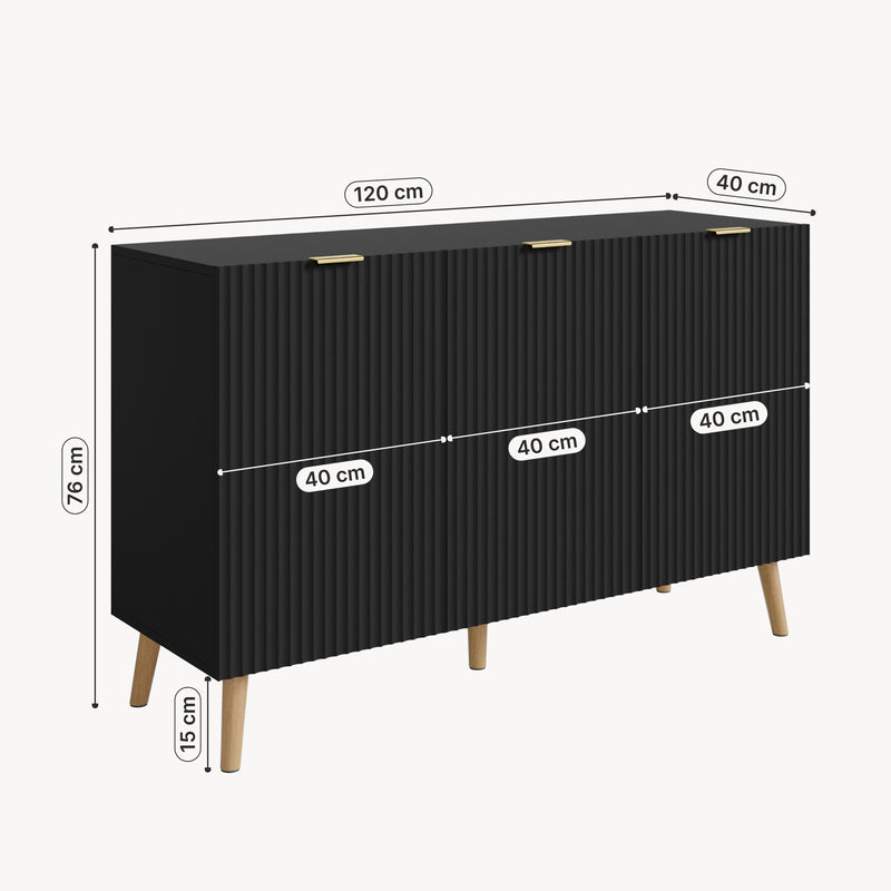 Måttskiss Sideboard Nand [en.casa]