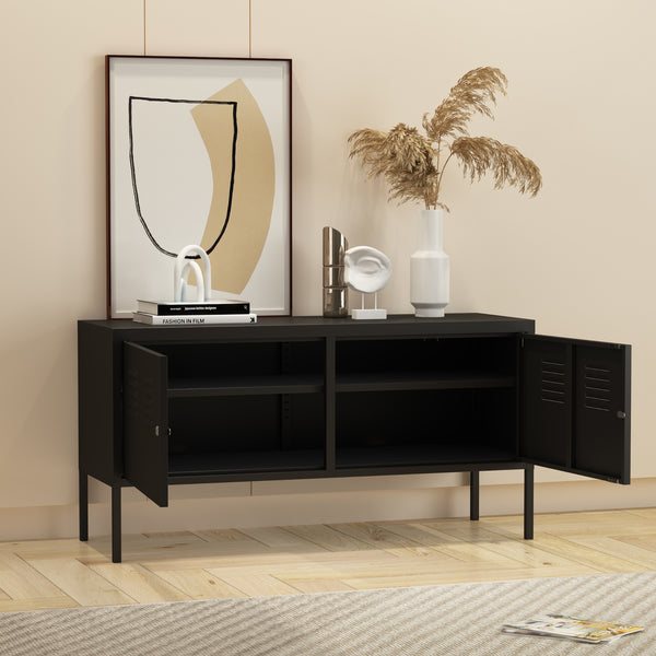 Sideboard Pyhtää 118x40x60cm stål [en.casa]