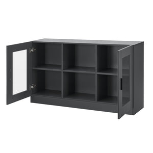 Sideboard Spøttrup med glasdörrar 70x120x30,5 cm [en.casa] välj modell