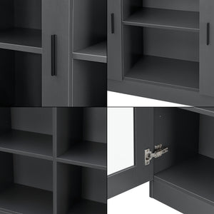 Sideboard Spøttrup med glasdörrar 70x120x30,5 cm [en.casa] välj modell