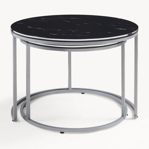 Soffbord Skagen set om 2 marmormönster [en.casa] välj modell