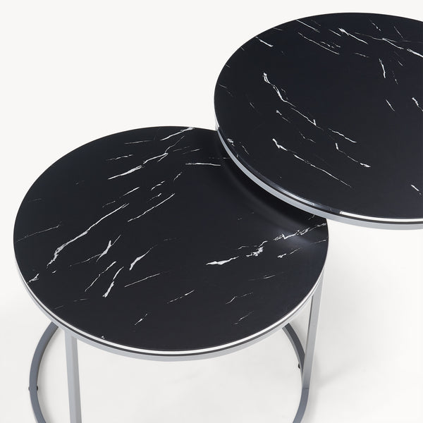 Soffbord Skagen set om 2 marmormönster [en.casa] välj modell