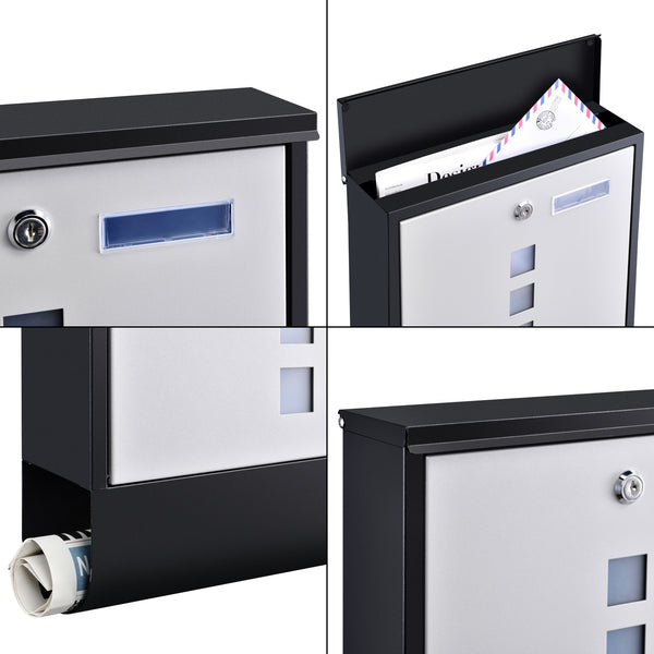 Postlåda Sanitz brevlåda 33,5x30,5x9,6 cm [en.casa] välj modell