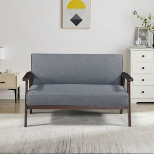 2-sits stoppad soffa Kinda 121x69x75 cm Grå [en.casa] - premiumXL