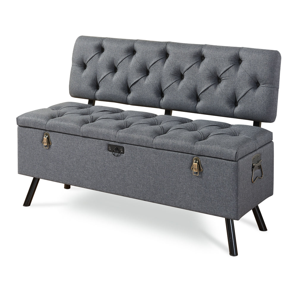 Sittbänk Malmöhus med förvaring 110x48x75cm [en.casa]