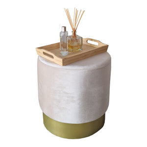 Sittpall Larvik 40x40 cm Sammet [en.casa]