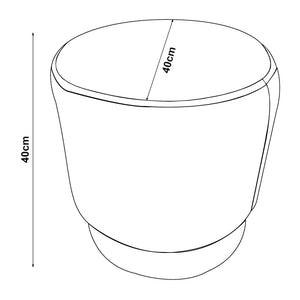 Sittpall Larvik 40x40 cm Sammet [en.casa]