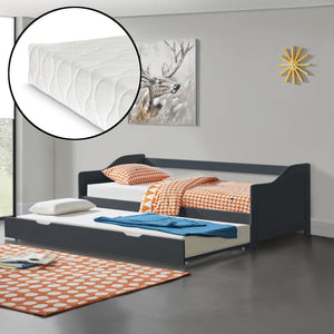 Tandemsäng 90x200 cm med 2 madrasser en.casa - premiumXL