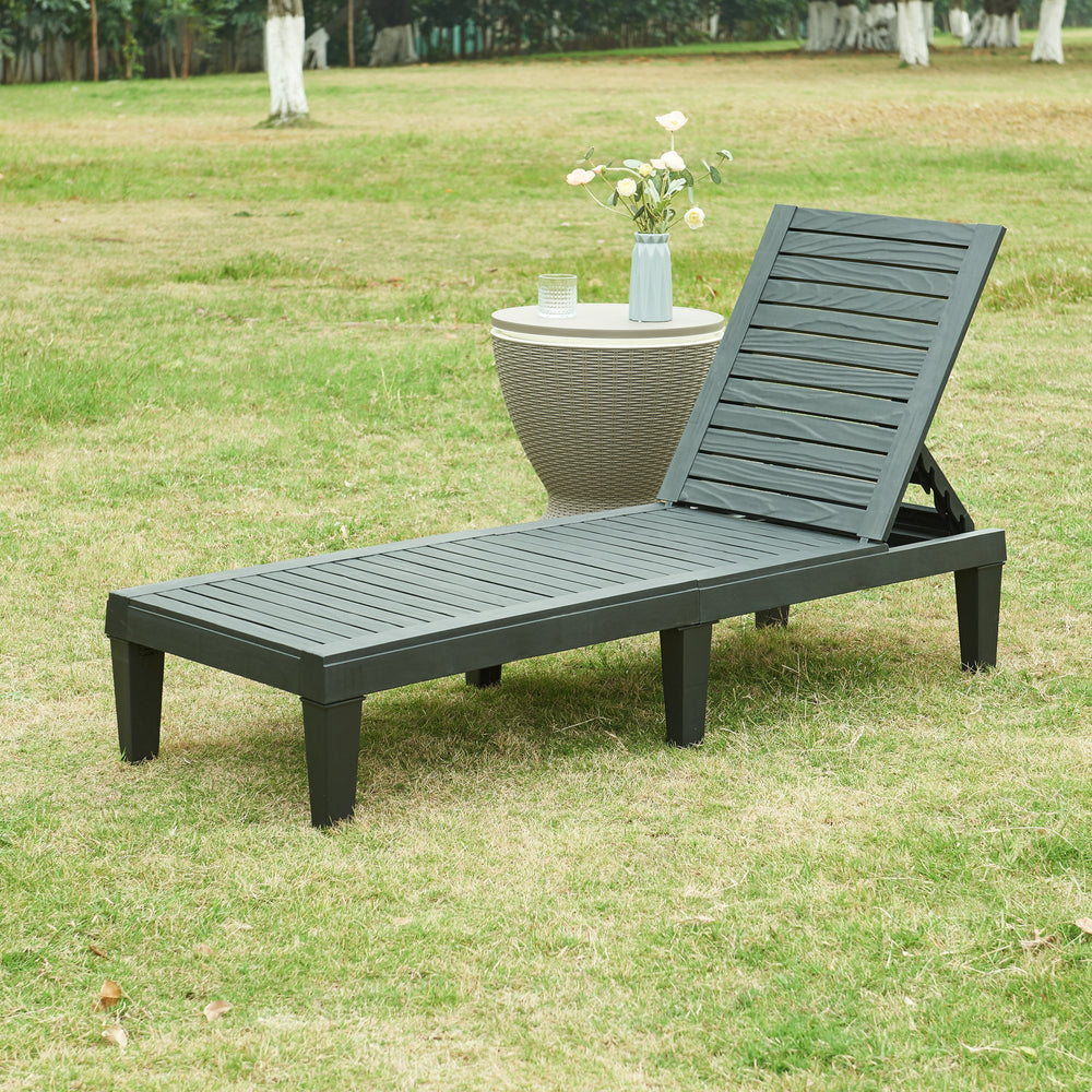 Solstol Ateleta 172x58 cm Svart [casa.pro] - premiumXL