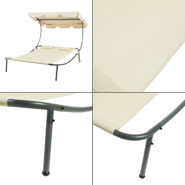 Dubbel solsäng Avigliano 200x173x146 cm stål [casa.pro] välj modell