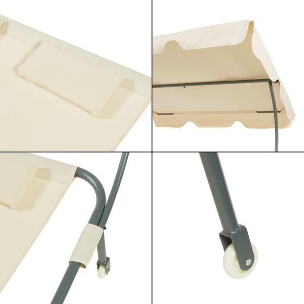 Dubbel solsäng Avigliano 200x173x146 cm stål [casa.pro] välj modell