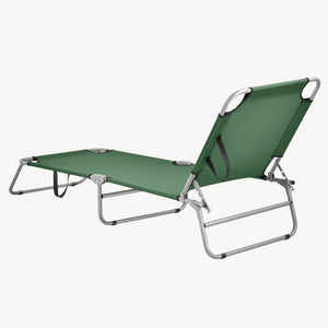 Solsäng Carcao silver matt hopfällbar 5 olika lägen [en.casa] välj modell