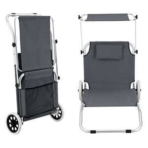 Solsäng Lazkano med tak och hjul [en.casa] välj modell
