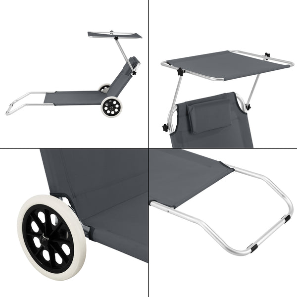 Solsäng Lazkano med tak och hjul [en.casa] välj modell