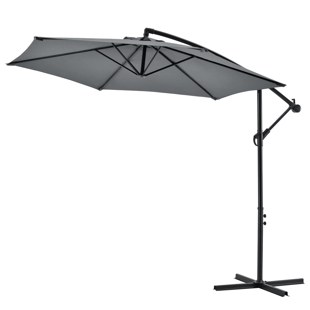 Ampelparasoll Budva 270 cm Polyester Stål Grå casa.pro - premiumXL