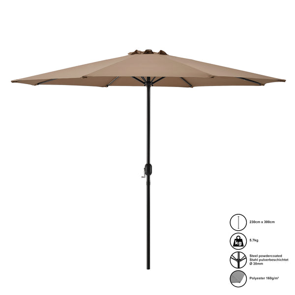 Parasoll Sonn trädgårdsparasoll balkongparasoll 300x230cm stål vattenavvisande [casa.pro] välj modell