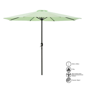 Parasoll Sonn trädgårdsparasoll balkongparasoll 300x230cm stål vattenavvisande [en.casa] välj modell