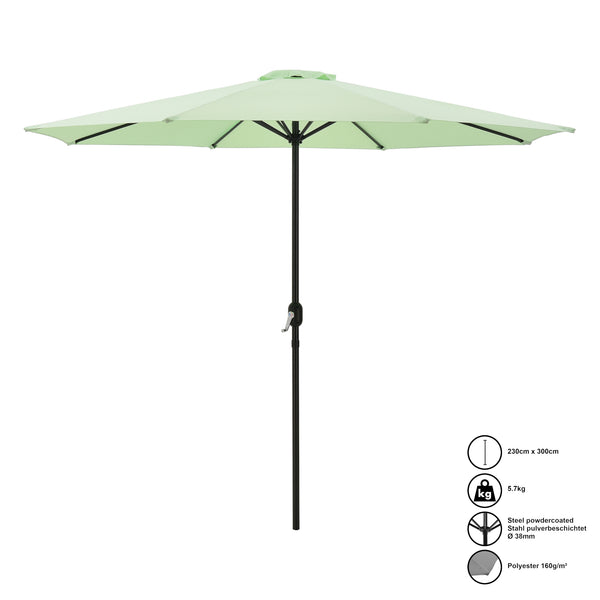 Parasoll Sonn trädgårdsparasoll balkongparasoll 300x230cm stål vattenavvisande [en.casa] välj modell