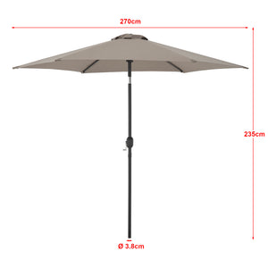 Parasoll Altino 270x235 cm stål [casa.pro] välj modell
