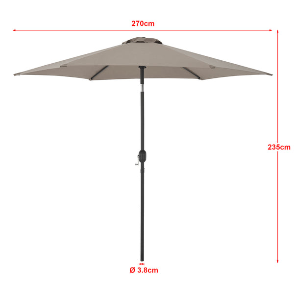 Parasoll Altino 270x235 cm stål [casa.pro] välj modell