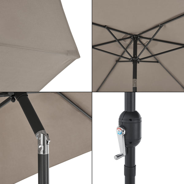 Parasoll Altino 270x235 cm stål [casa.pro] välj modell