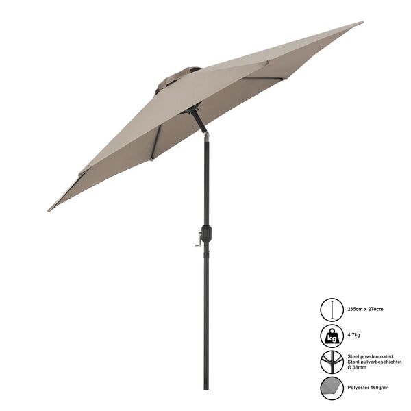 Parasoll Altino 270x235 cm stål [casa.pro] välj modell