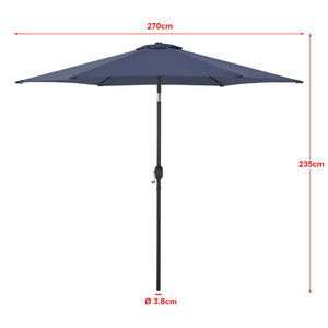 Parasoll Altino 270x235 cm stål [casa.pro] välj modell