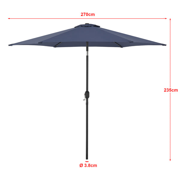 Parasoll Altino 270x235 cm stål [casa.pro] välj modell
