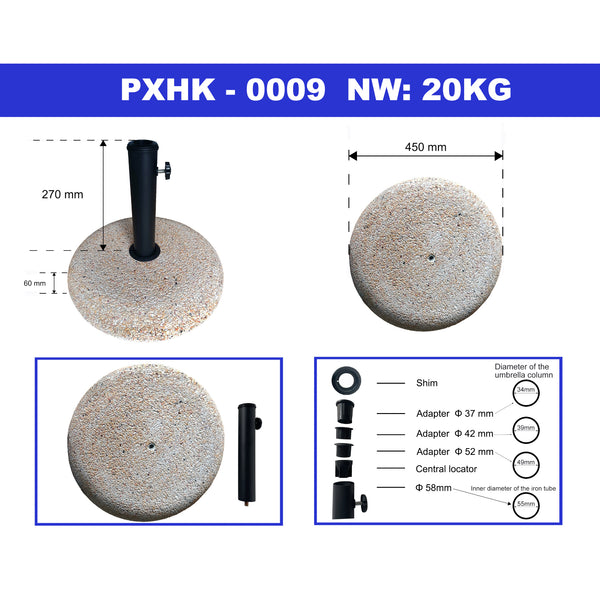 Parasollstativ Bitritto betong 20 kg [casa.pro]