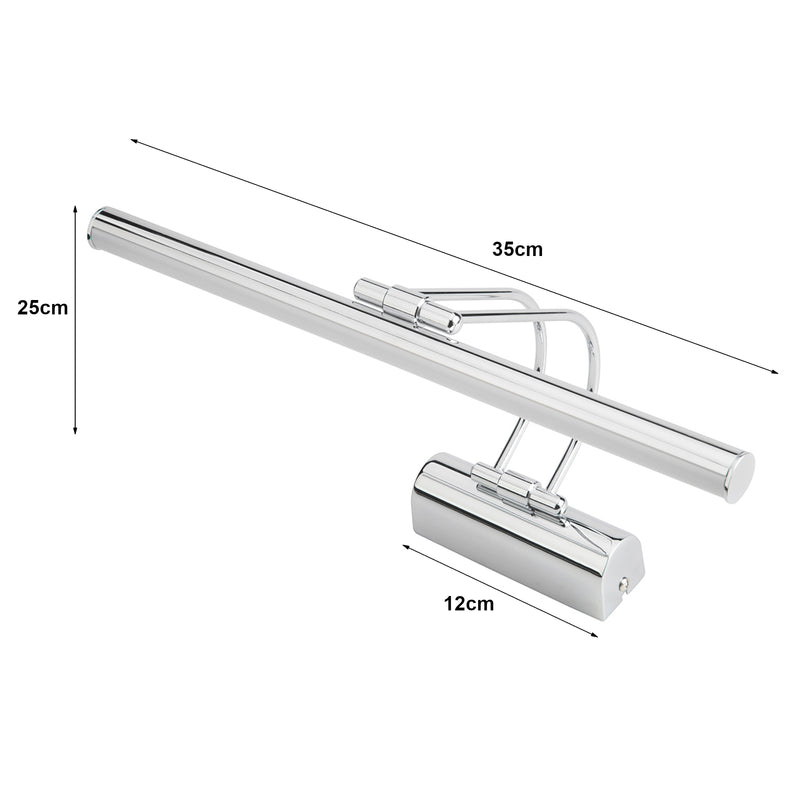 Måttskiss Vägglampa Hartlepool med 32 LED-lampor i metall i olika färger [lux.pro]