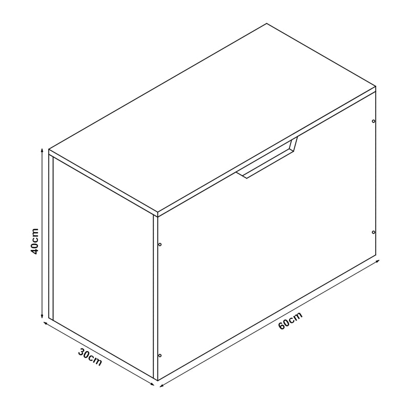 Måttskiss Leksakslåda Oleiros 40x60x30 cm [en.casa] välj modell