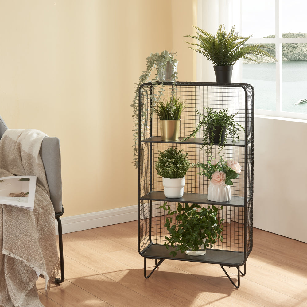 Stående hylla Volda metall 90x50x19 cm [en.casa]