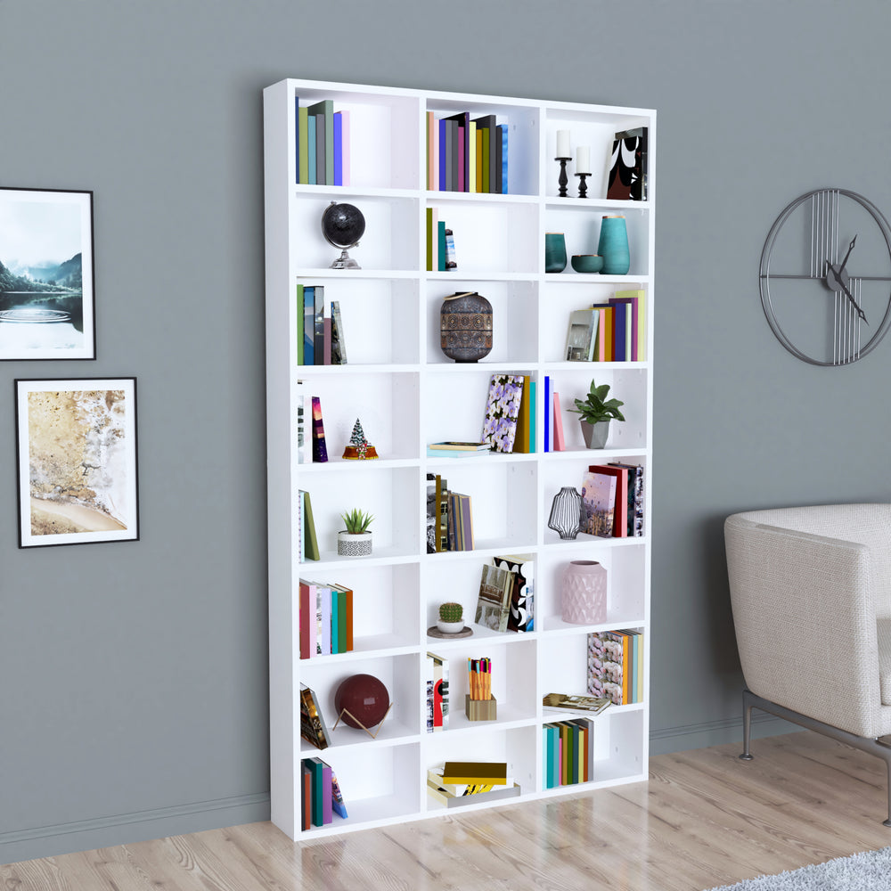 Askvoll bokhylla 178x102x16cm Vit [en.casa]