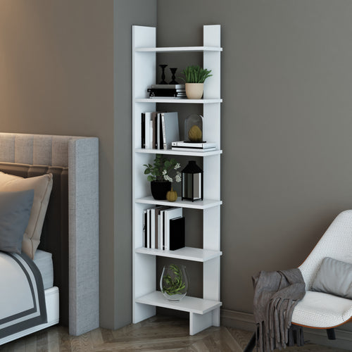 Fristående hylla Midtdjurs Vit [en.casa]