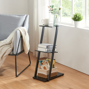 Ställhylla Rollag 72x40x25cm i metall svart [en.casa] - premiumXL