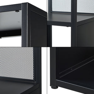 Bokhylla Finspång 185x38x38 cm stål [en.casa]