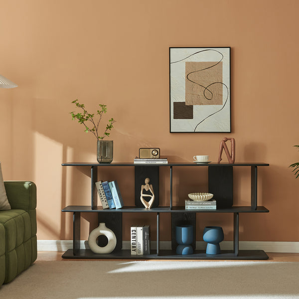 Fristående hylla Gäljami 160x35x74 cm [en.casa]