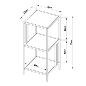 Hylla Kumlinge 80x35x35 cm stål [en.casa] välj modell