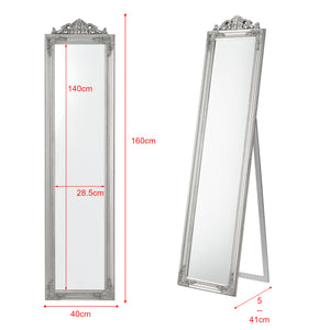 Golvspegel Arezzo helfigursspegel 160x40cm eukapyptus lutningsbar [en.casa] välj modell