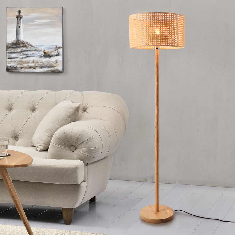 Golvlampa Rochdale E27 gulbrun [lux.pro] - premiumXL