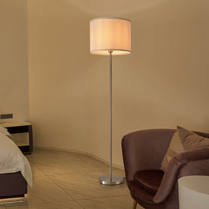 Golvlampa Tamworth E27 Silver Textil [lux.pro] - premiumXL
