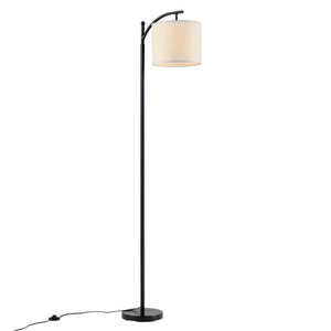 Golvlampa Coventry 180cm metall svart beige [lux.pro]