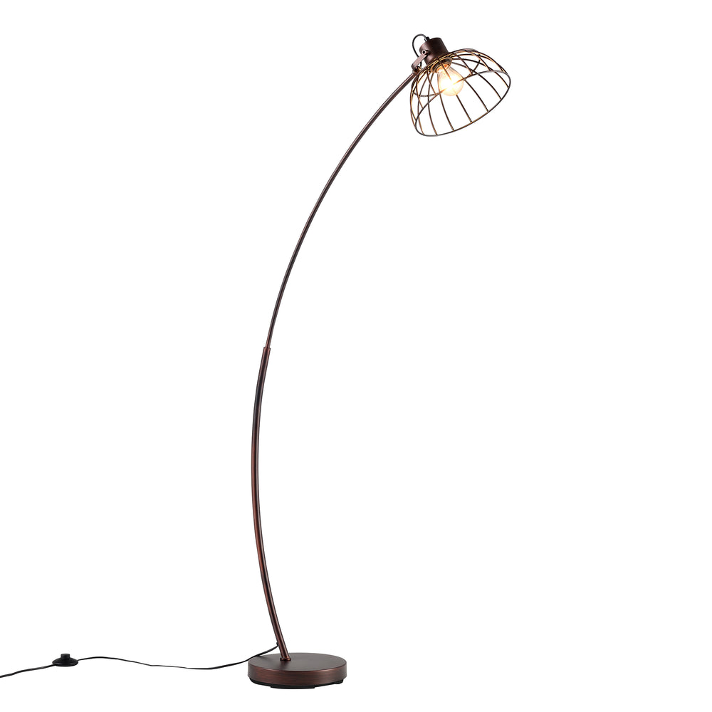 Golvlampa Portsmouth 160 cm metall rostbrun [lux.pro]