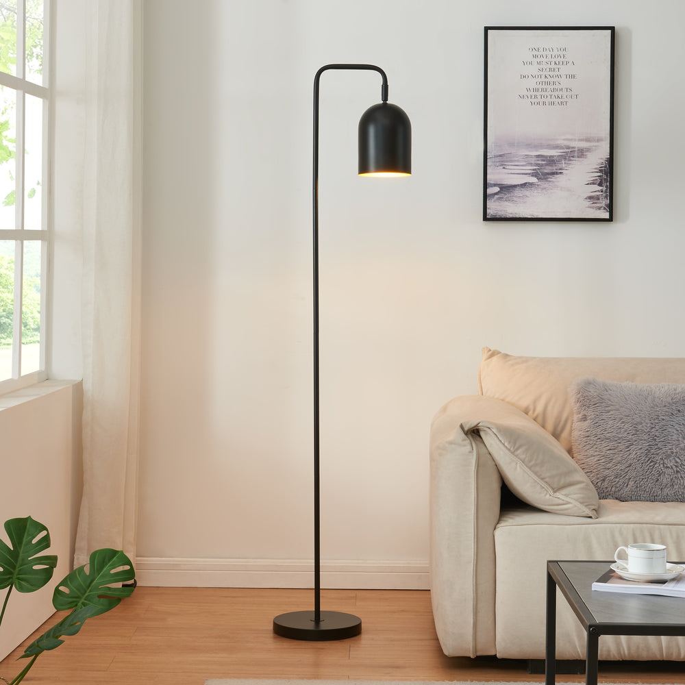 Golvlampa Barnard Metall 159 cm Svart [lux.pro] - premiumXL