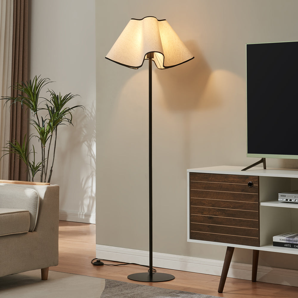 Golvlampa Ashton 153cm Svart/Vit [lux.pro] - premiumXL