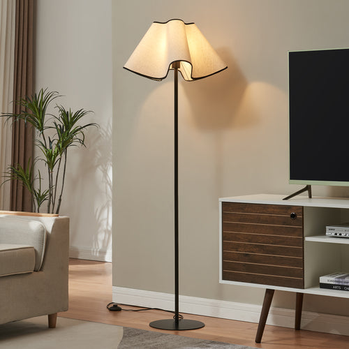 Golvlampa Ashton 153cm Svart/Vit [lux.pro] - premiumXL