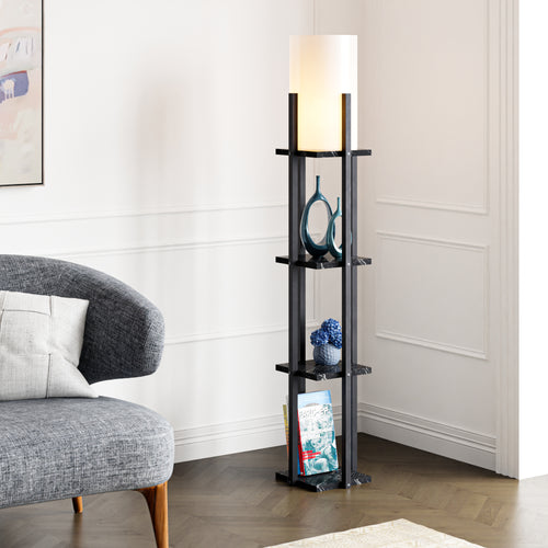 Golvlampa Stourbridge med hyllor [lux.pro] - premiumXL