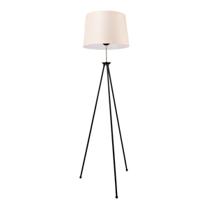 Golvlampa Orpington 1 x E27 Metall Svart / Cremefärgad [lux.pro]