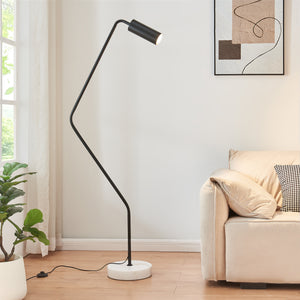 Golvlampa Vatka GU10 Metall Svart / Marmor, vit [lux.pro] - premiumXL