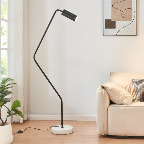 Golvlampa Vatka GU10 Metall Svart / Marmor, vit [lux.pro] - premiumXL